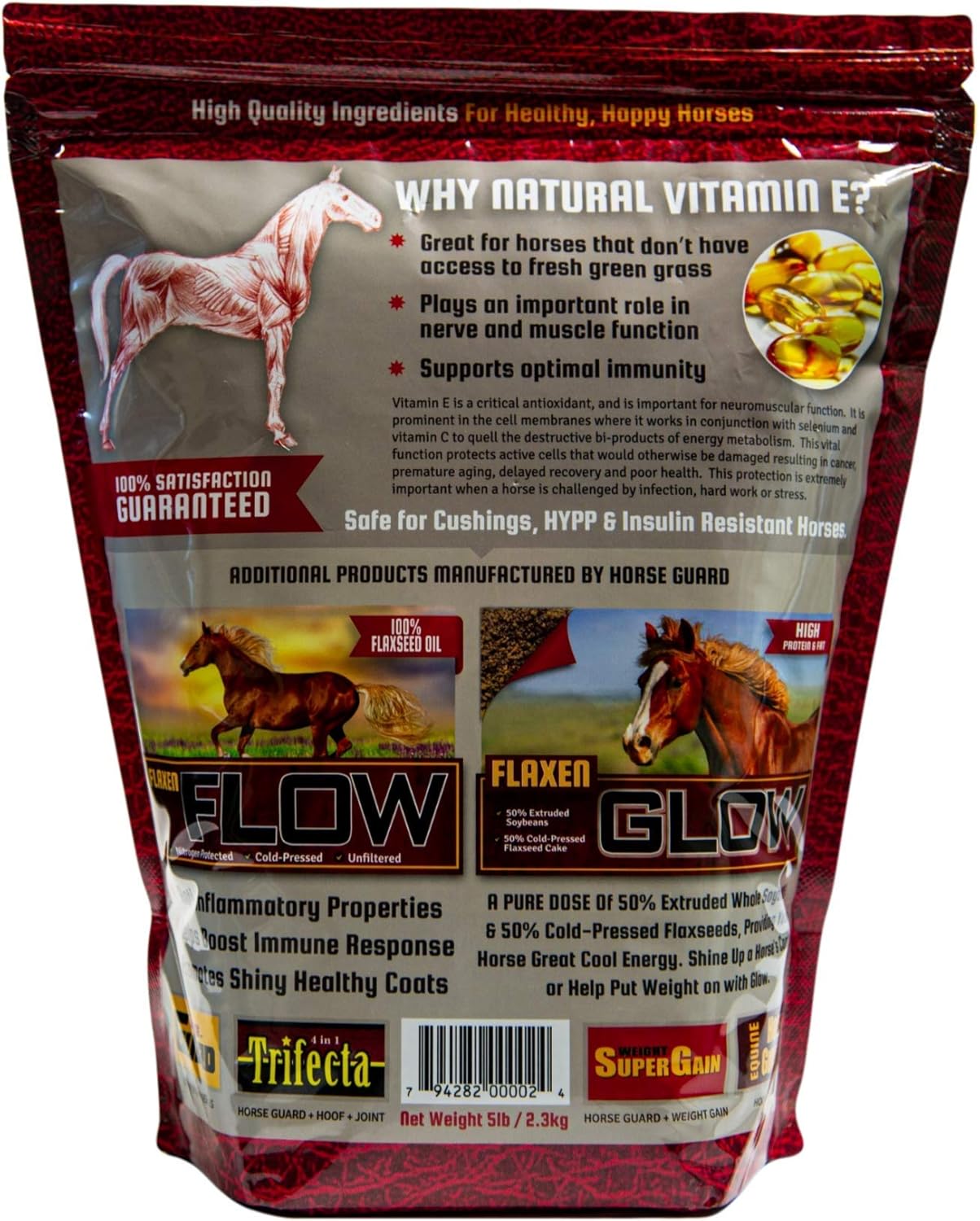 4 lb Horse Guard Flaxen EAS-E Guard Supplement with Natural Vitamin E for Horses - Rich in Antioxidants