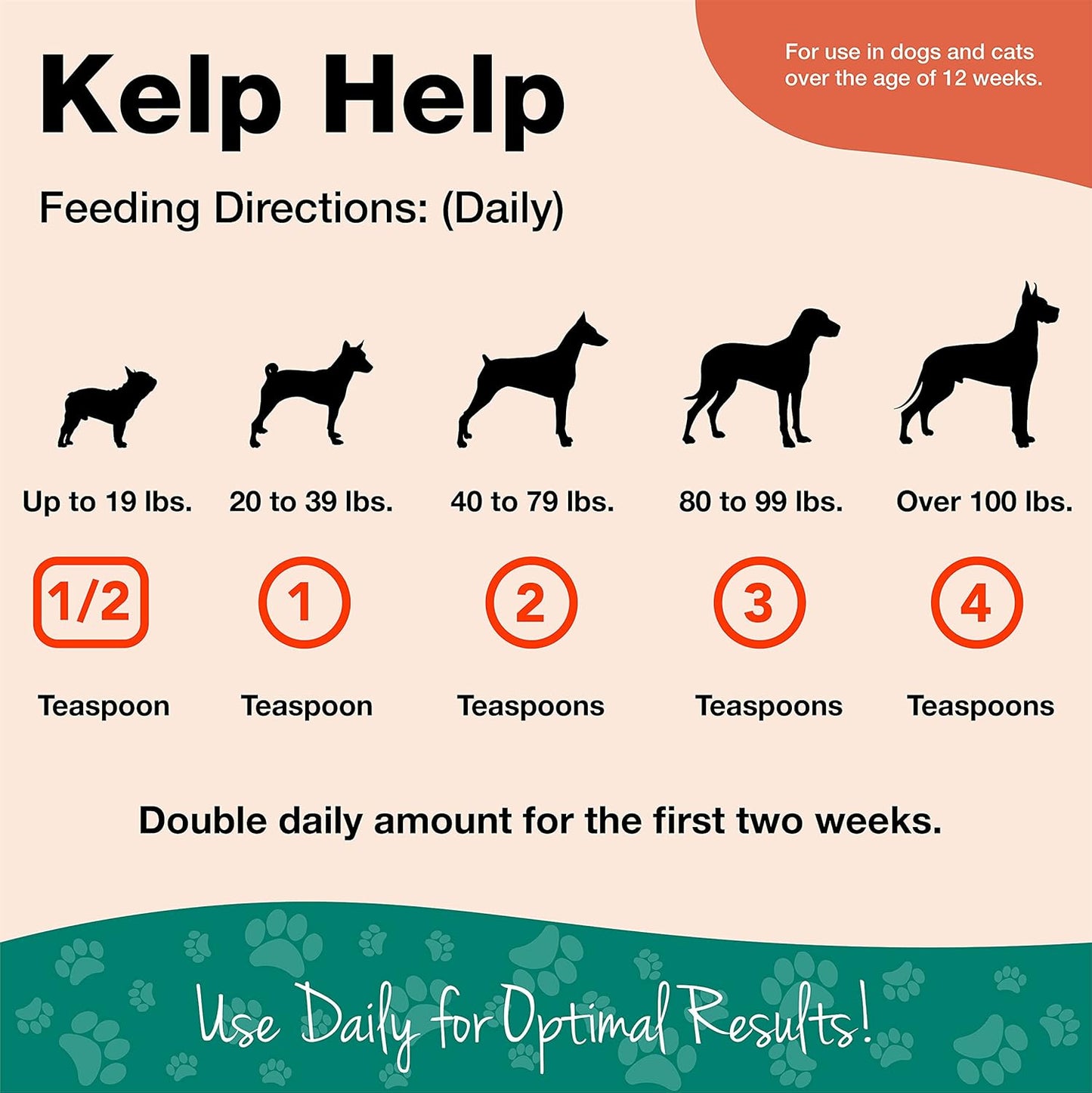 4 lb NaturVet Kelp Help Powder for Pets - Natural Supplement for Healthy Skin and Coat