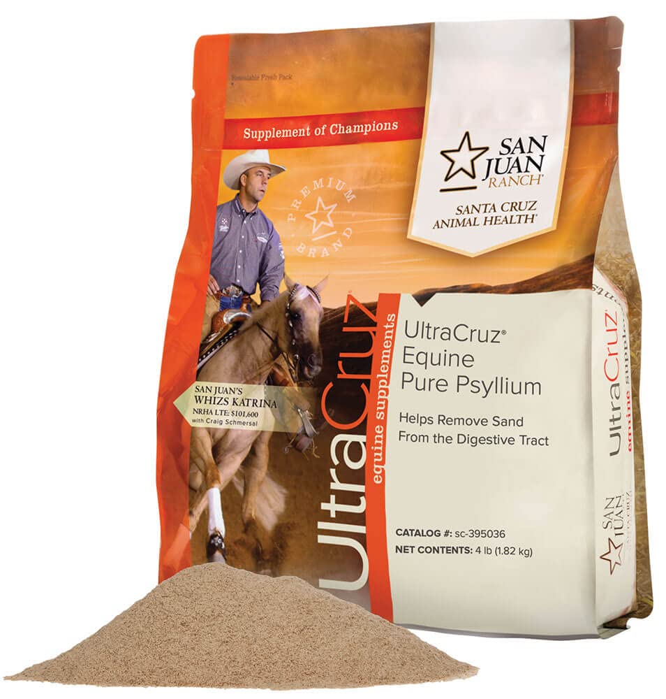 4 lb UltraCruz Equine Pure Psyllium Supplement for Horses - 18 Day Supply