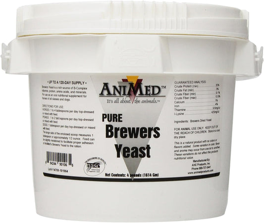 4 Lbs ANIMED Horse Brewers Yeast Supplement for Healthy Horses