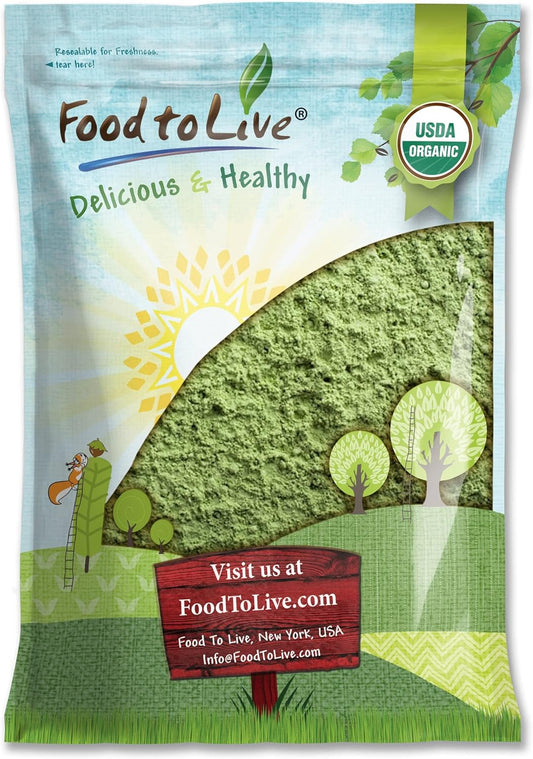 4 lbs Organic Wheatgrass Powder - Non-GMO, Raw Vegan Superfood with Fiber, Chlorophyll & Minerals - Bulk Juice Ingredient