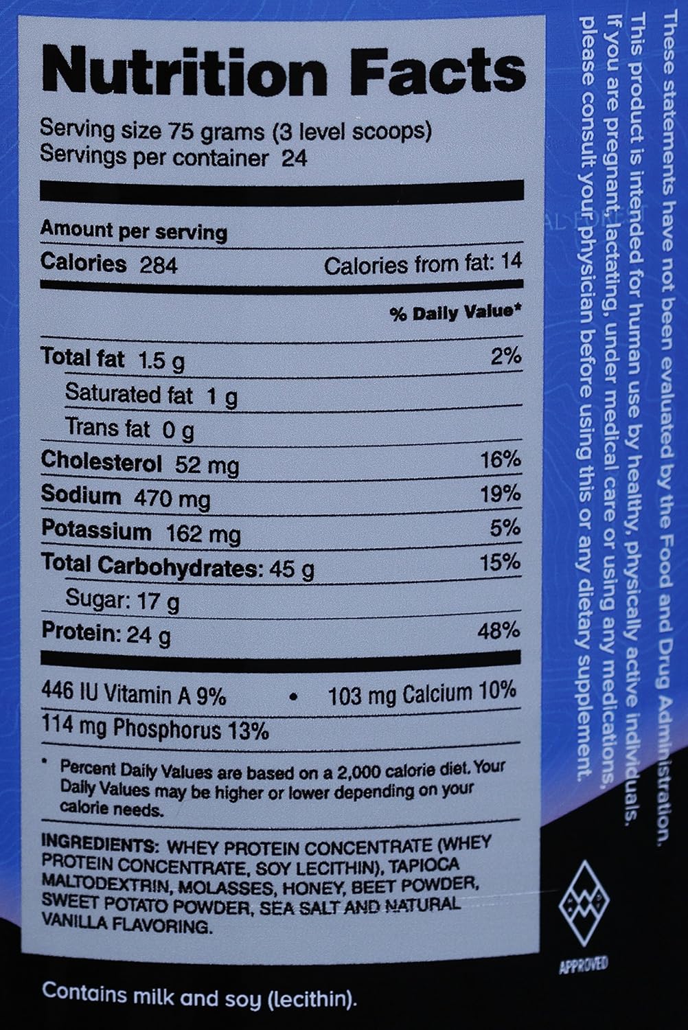 4 lbs Pink Vanilla Protein First Recovery Drink by Mike's Mix - Real Food Ingredients, Simple and Natural Formula for Post-Workout Recovery