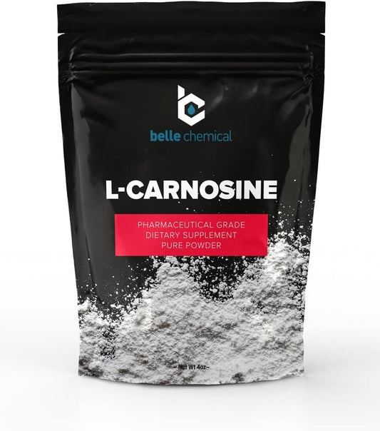 4 Ounce Belle Chemical Pure L-Carnosine Powder - Pharmaceutical Grade for Anti-Aging and Cognitive Health