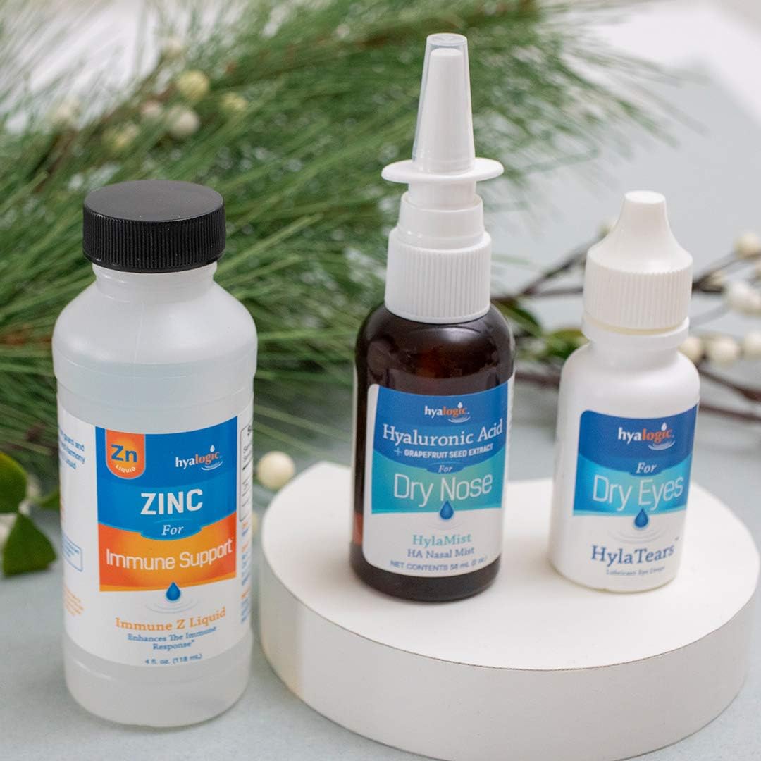 4 Oz Liquid Zinc Supplement with Hyaluronic Acid for Immune Support - Daily Mineral Boost for Hydration - Gluten Free, Cruelty Free - Men and Women's Immune Zinc Liquid