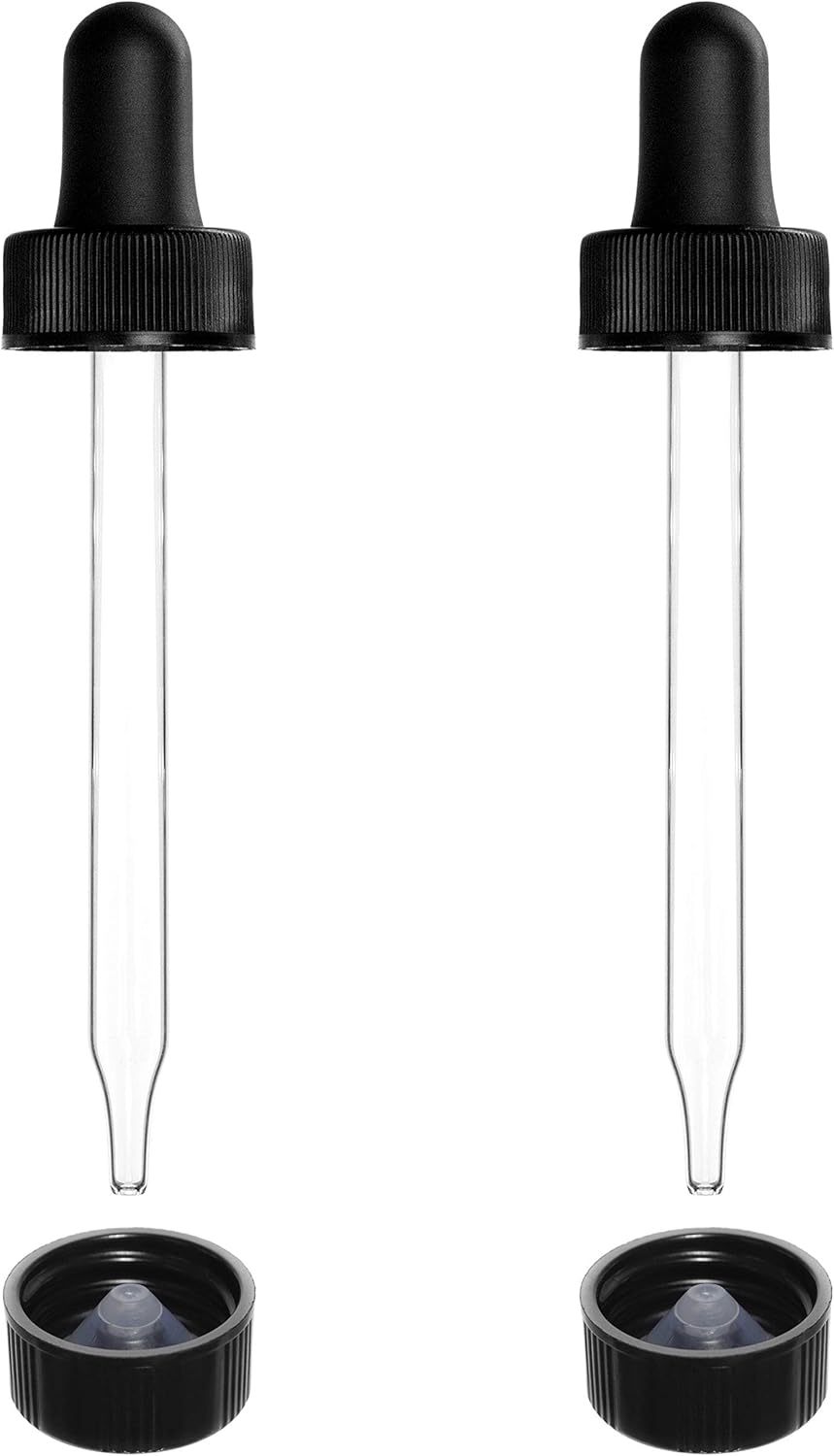 4 Oz Lugol's Iodine Solution - 2% Concentration - Two Amber Glass Bottles - Free Droppers - Made in USA