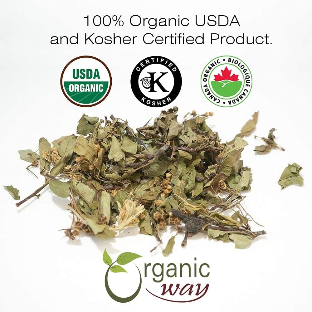 4 Oz Organic Hawthorn Leaf and Flower Cut & Sifted Herbal Tea - European Wild-Harvested, USDA & Kosher Certified - Non GMO & Gluten-Free from Albania
