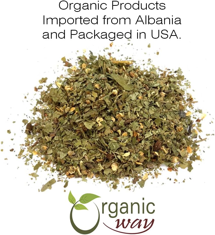 4 Oz Organic Hawthorn Leaf and Flower Cut & Sifted Herbal Tea - European Wild-Harvested, USDA & Kosher Certified - Non GMO & Gluten-Free from Albania