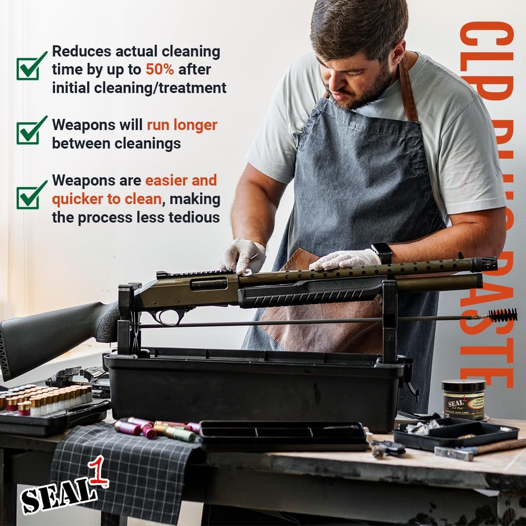 4 oz Seal 1 CLP Plus Gun Cleaner Paste - All-in-One Lubricant, Protectant, and Rust Inhibitor