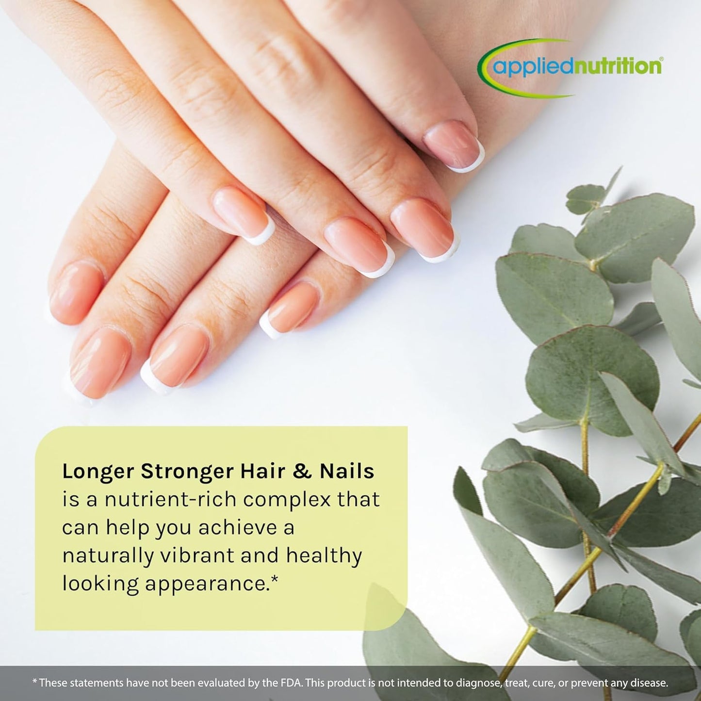 4-Pack Applied Nutrition Longer Stronger Hair & Nails Liquid Soft-Gels with Biotin, Silica & Collagen - 30 Servings Each