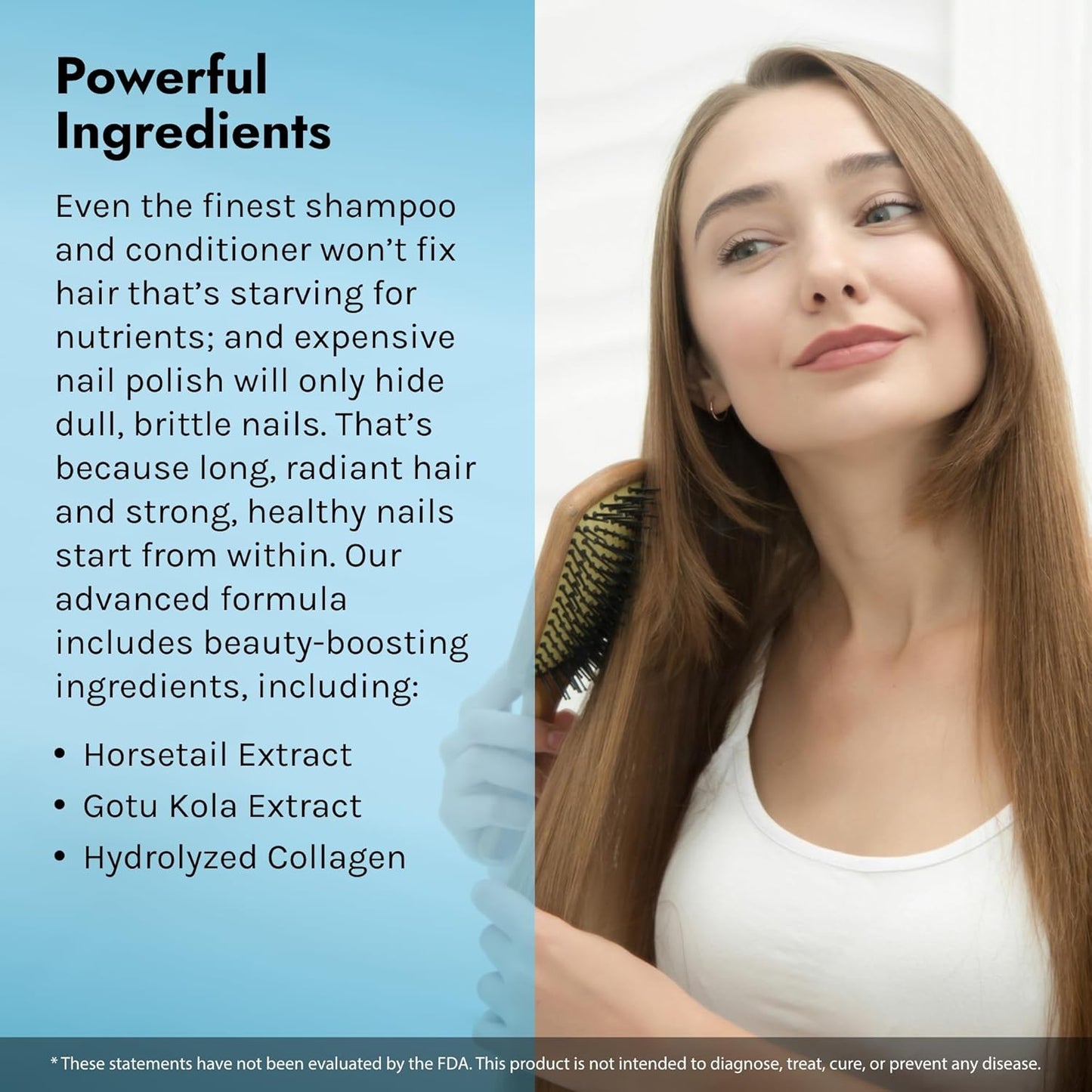 4-Pack Applied Nutrition Longer Stronger Hair & Nails Liquid Soft-Gels with Biotin, Silica & Collagen - 30 Servings Each