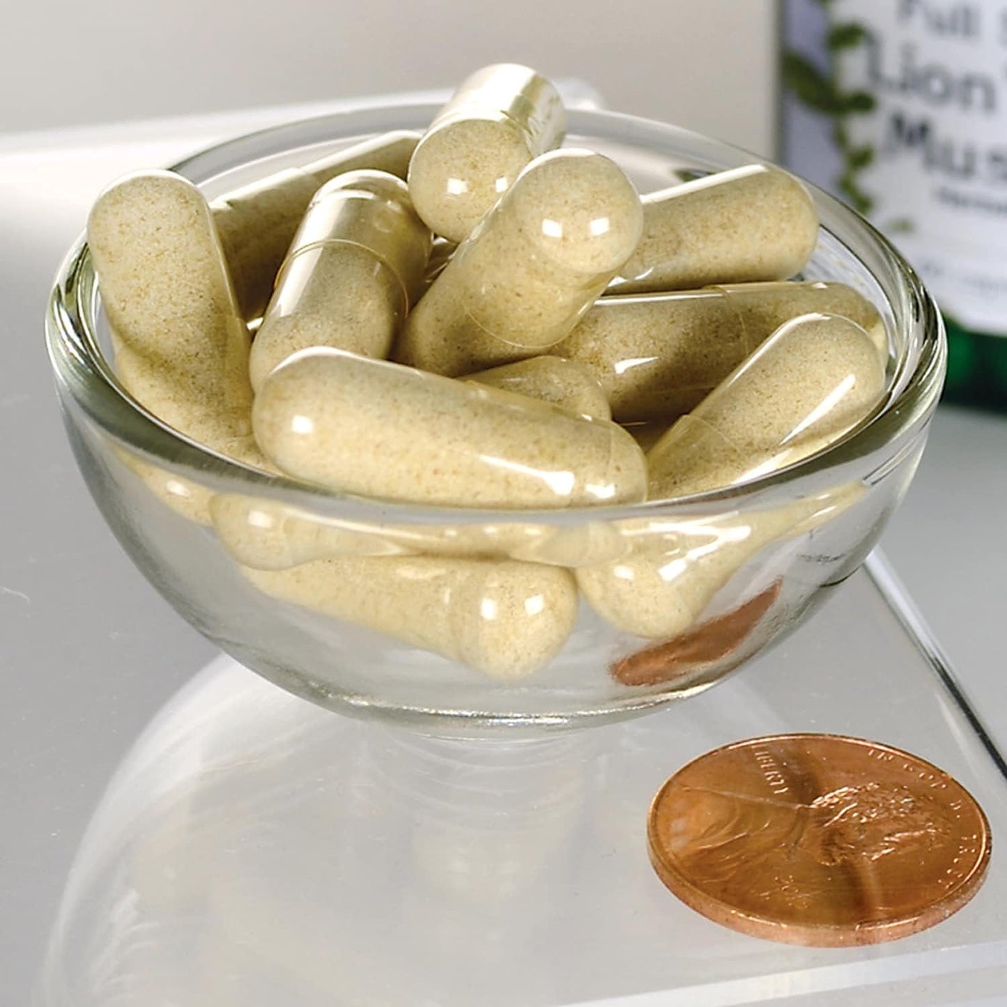 4 Pack Lion's Mane Mushroom Capsules - 500mg, 60 Capsules Each - Herbal Supplement for Cognitive Function