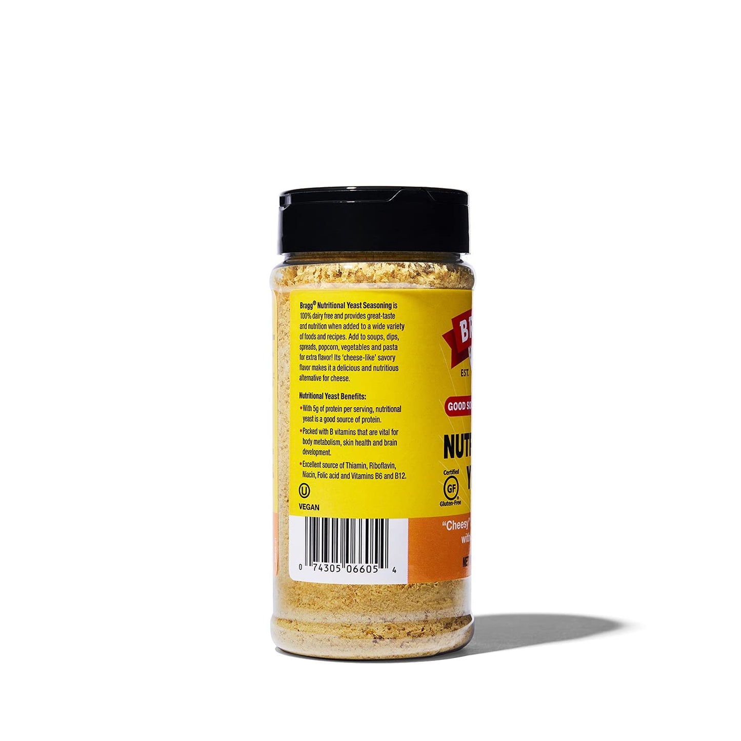 4-Pack of Bragg Nutritional Yeast Seasoning Flakes - Vegan, Gluten Free, Protein & Vitamin-Rich Parmesan Cheese Substitute - Non GMO, 4.5 oz.