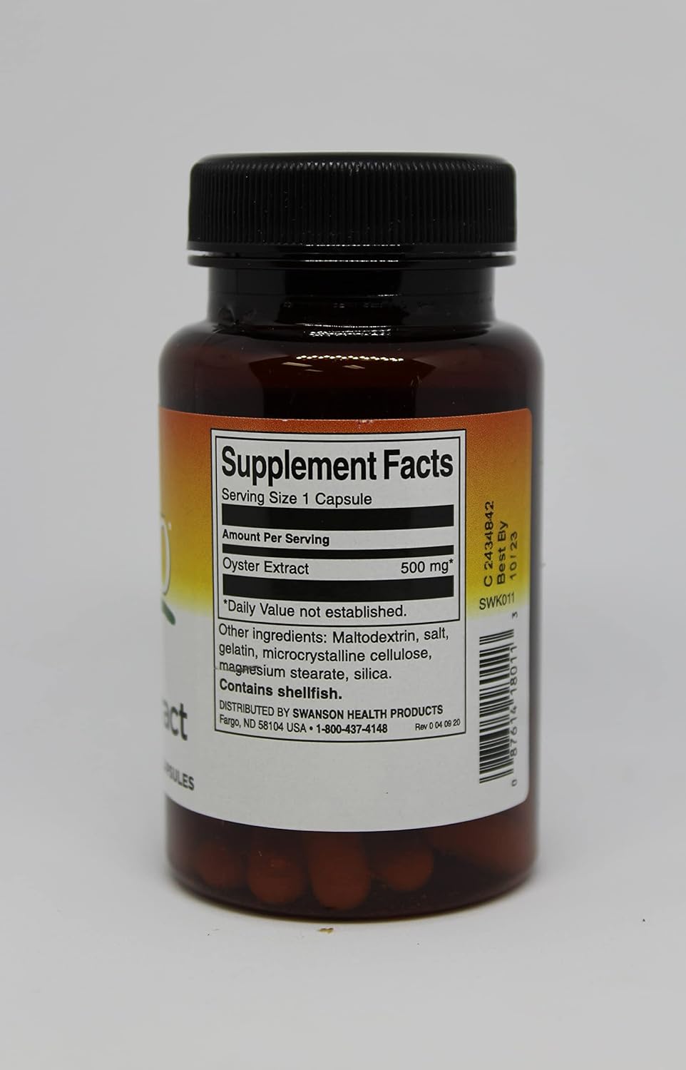 4-Pack Swanson Kyoto Japanese Oyster Extract Capsules 500mg - Natural Drive & Wellness Supplement for Men & Women