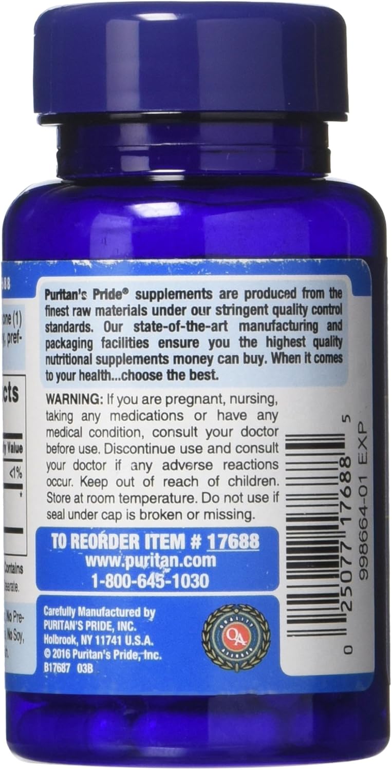 4 Packs of Puritan's Pride Hyaluronic Acid 100 mg Capsules - 60 Count