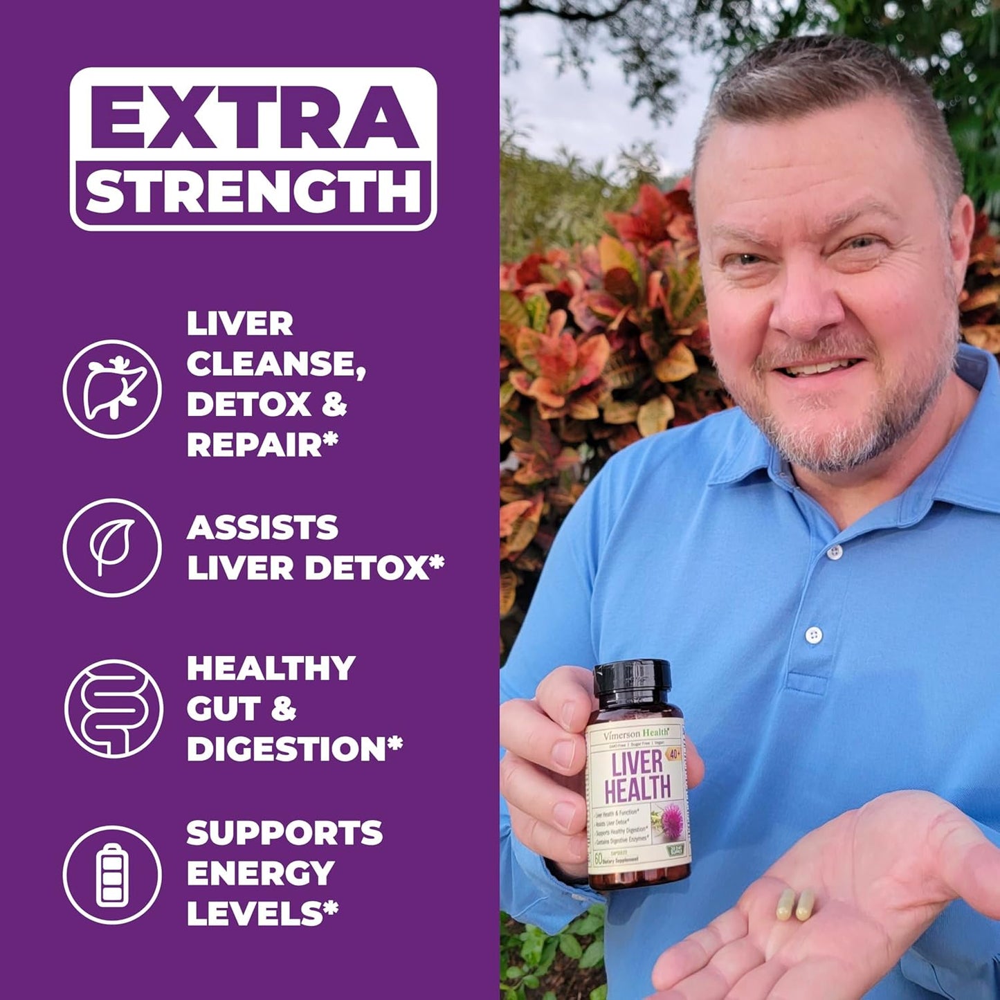 40+ Liver Supplement with Glucosamine, Chondroitin, MSM, Turmeric, Boswellia & Milk Thistle for Joint and Liver Support