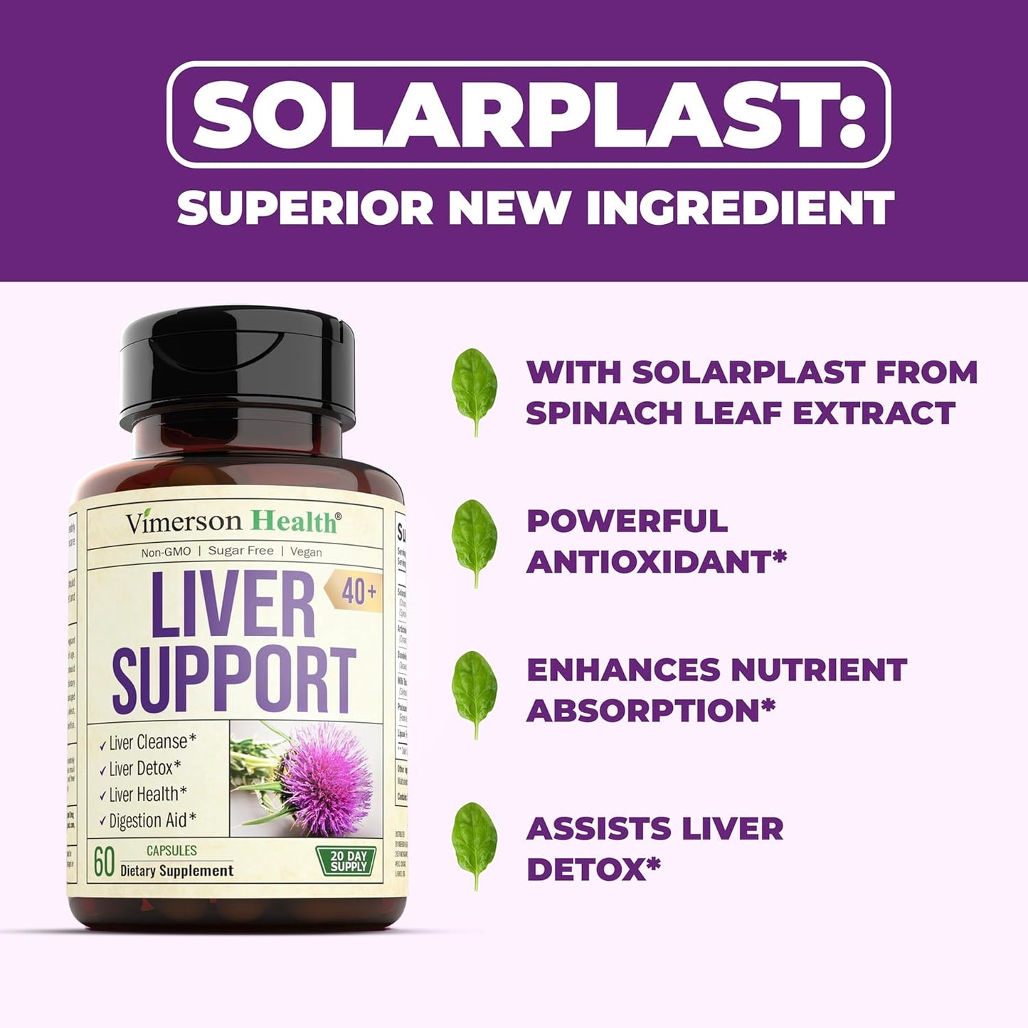 40+ Liver Supplement with Glucosamine, Chondroitin, MSM, Turmeric, Boswellia & Milk Thistle for Joint and Liver Support