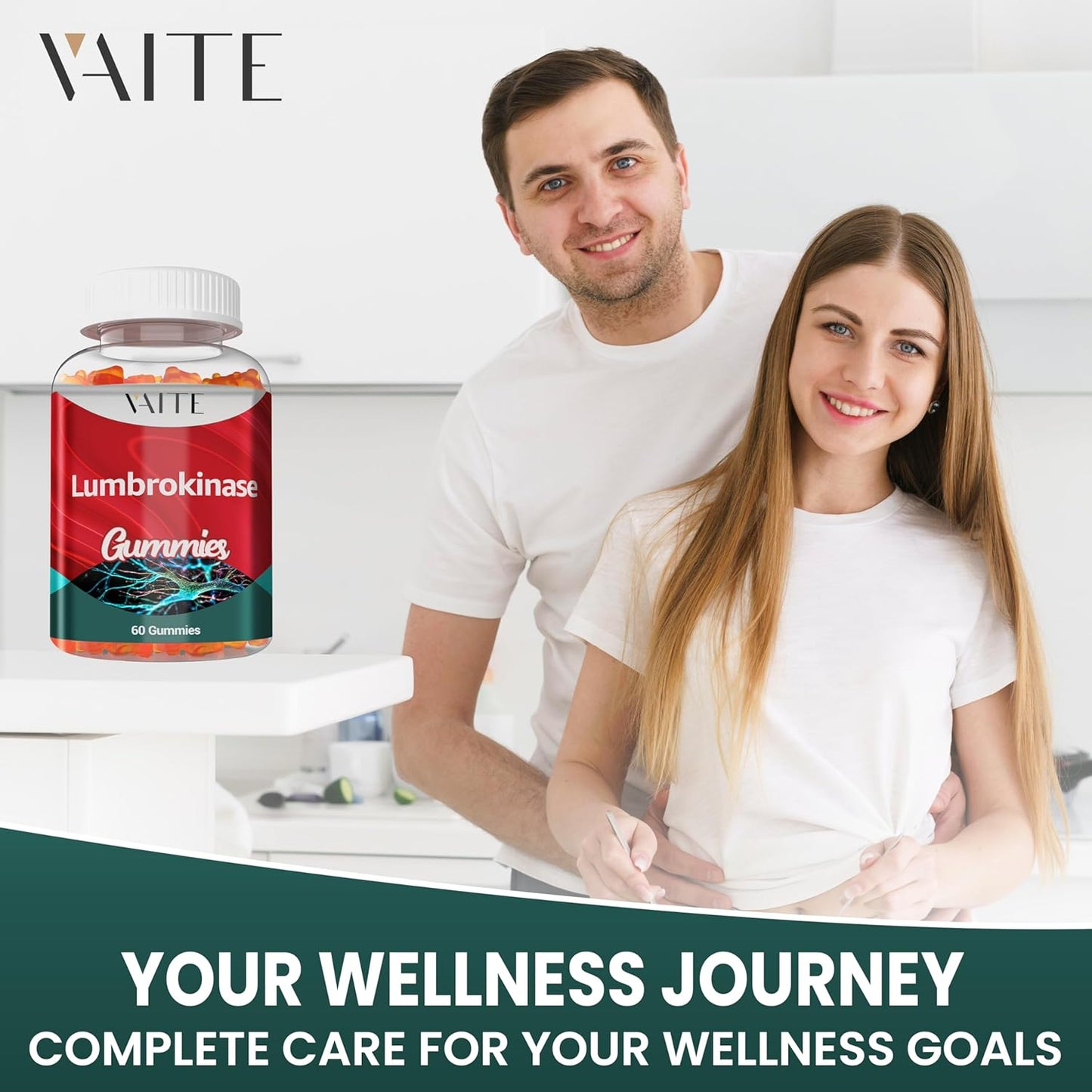 40 mg Lumbrokinase Gummies for Inflammation & Circulation Support - Biofilm Dissolving Formula - Non-GMO & Gluten-Free - 60 Gummy
