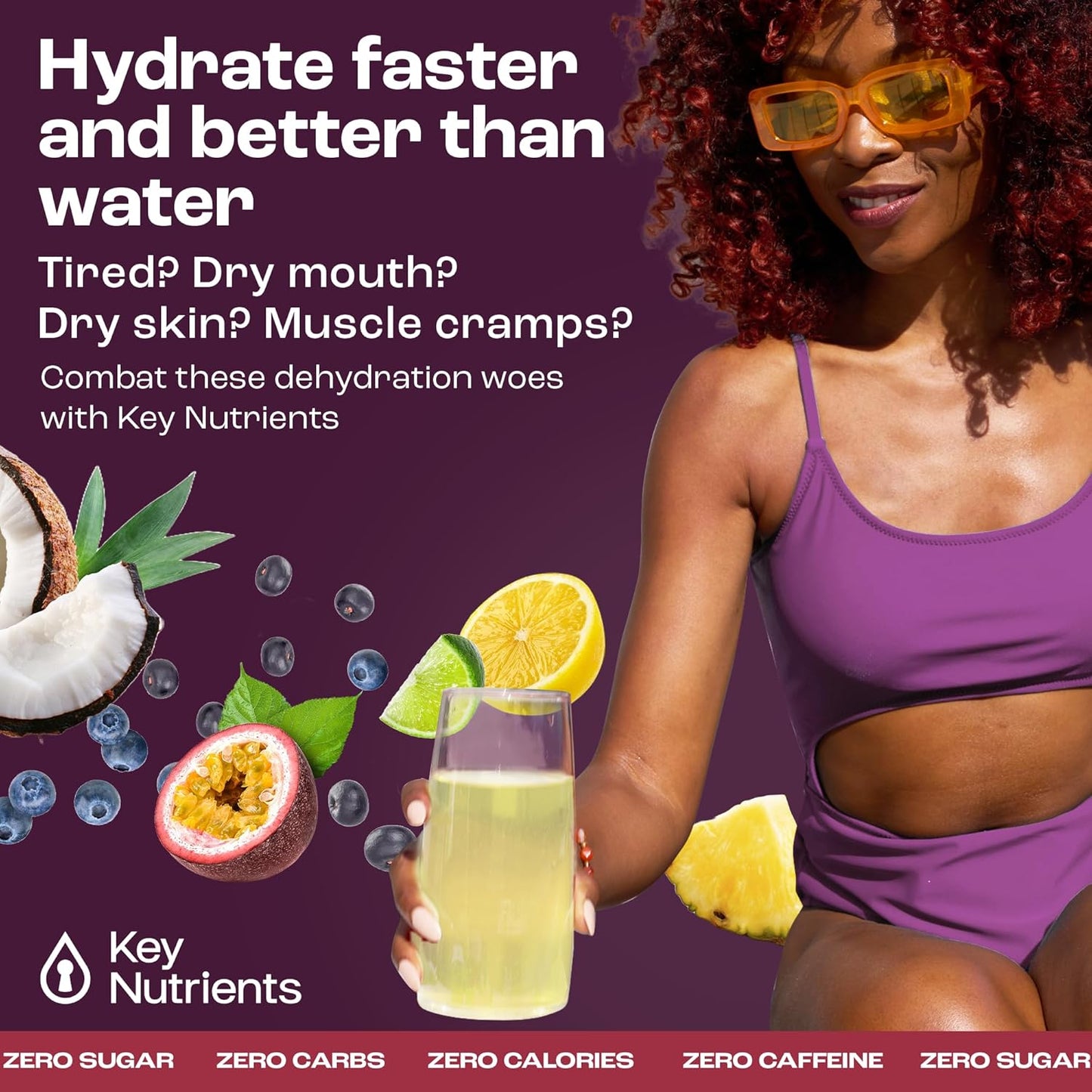 40 Pack of Gluten-Free Electrolytes Powder Packets with No Sugar - 5 Delicious Flavors for Hydration