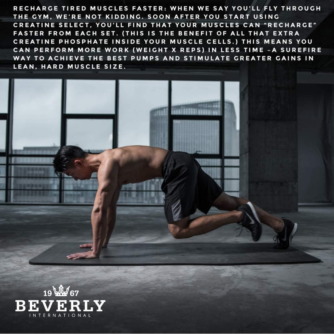 40 Servings of Beverly International Creatine Select with Phosphates - Muscle-Boosting Formula for Men and Women, Tastes Like Tang