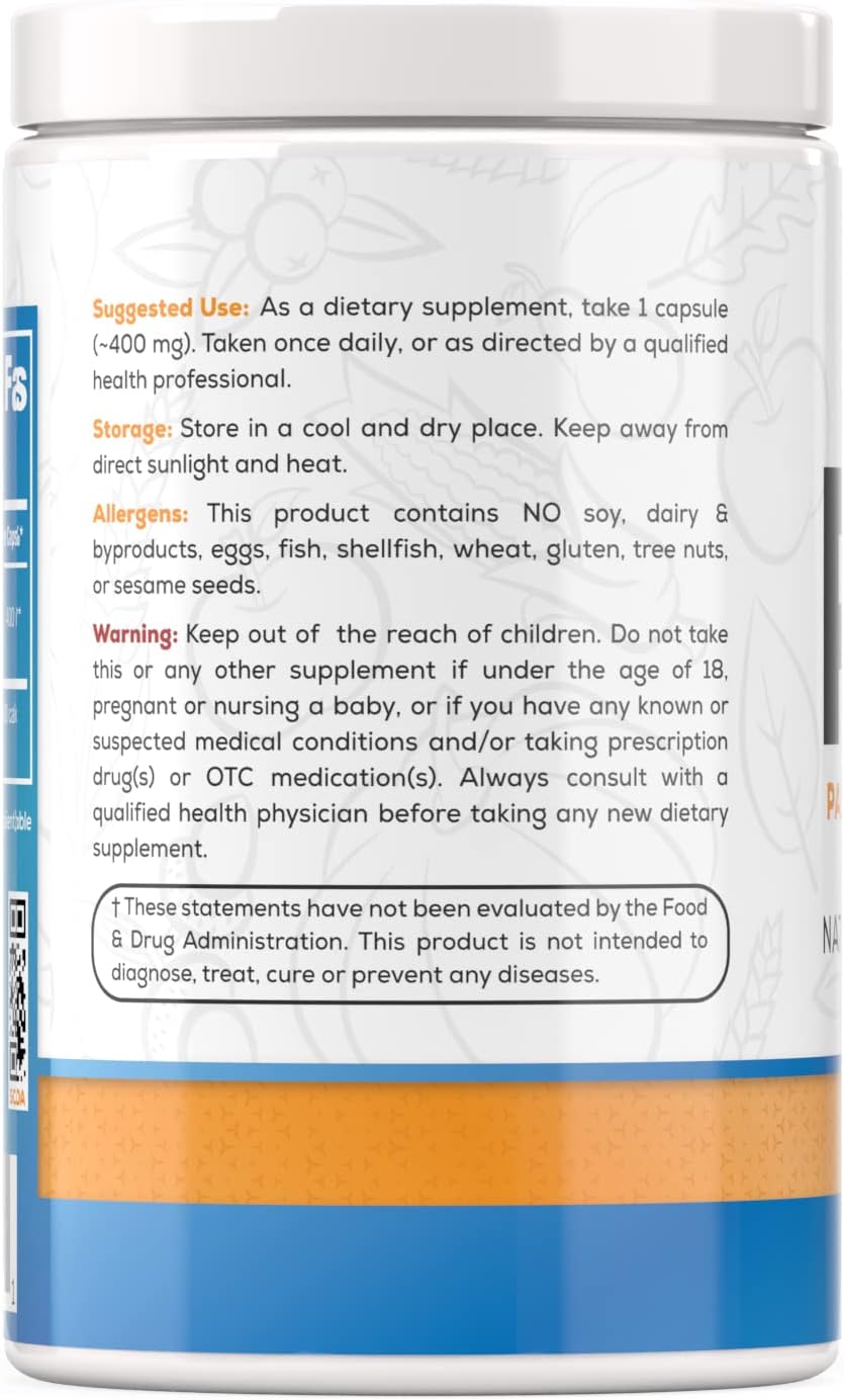 400 Count Harvest Naturals Palmitoylethanolamide Capsules 400mg - Supports Natural Relief from Inflammation and Discomfort