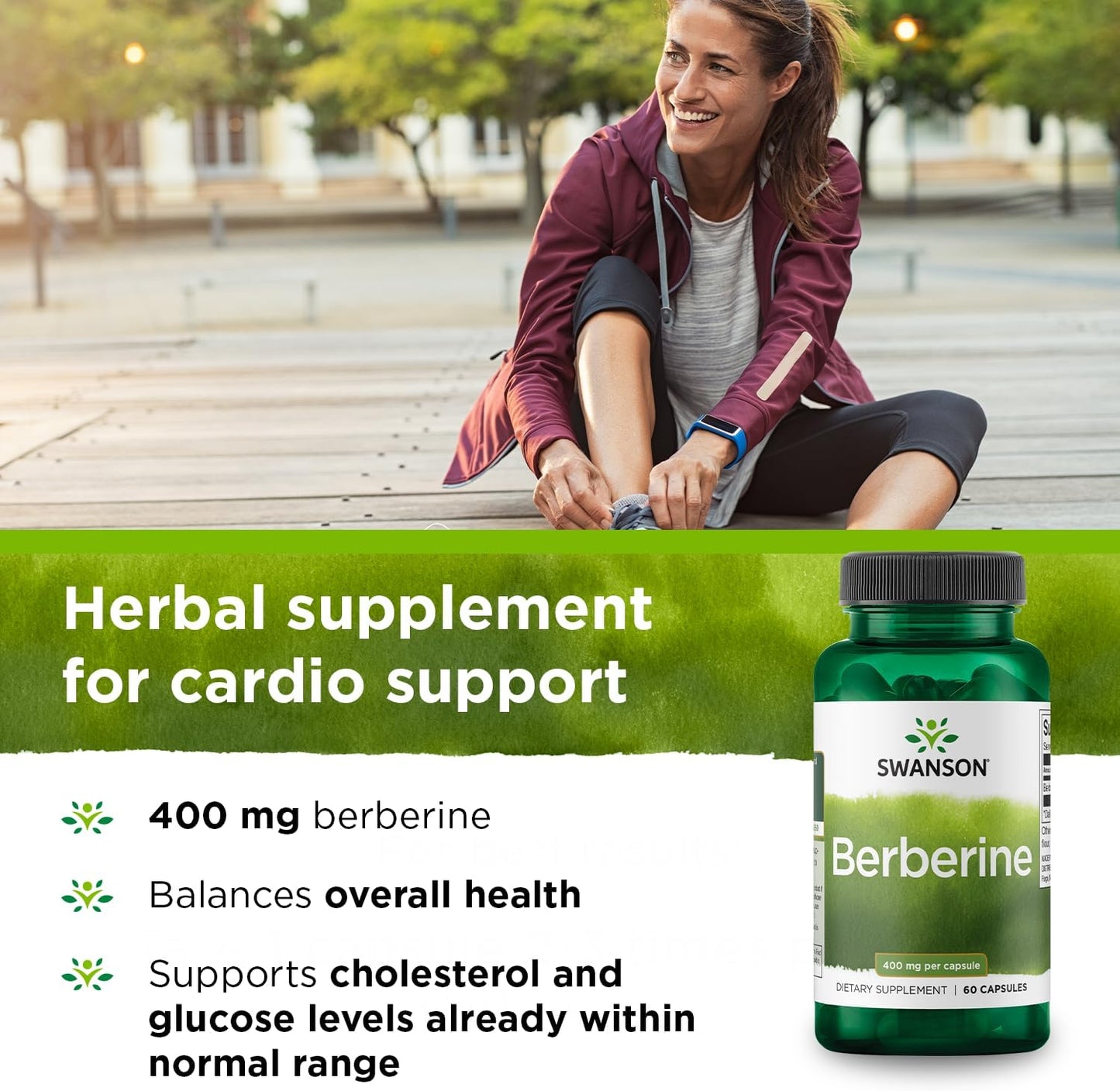 400 mg Berberine HCl Capsules for Overall Wellness - 60 Count by Swanson