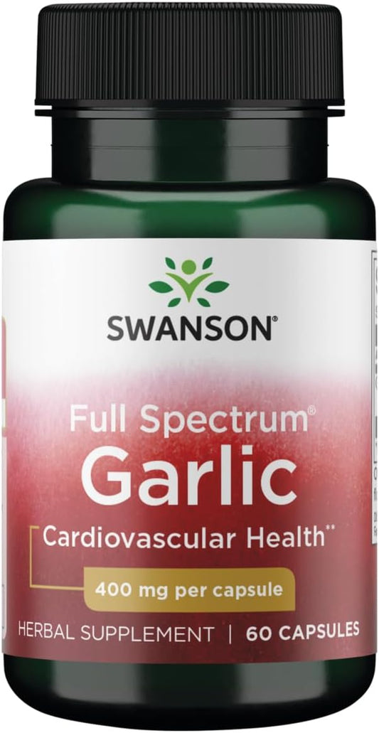 400mg 60 Capsules Swanson Full Spectrum Garlic Cloves Supplement