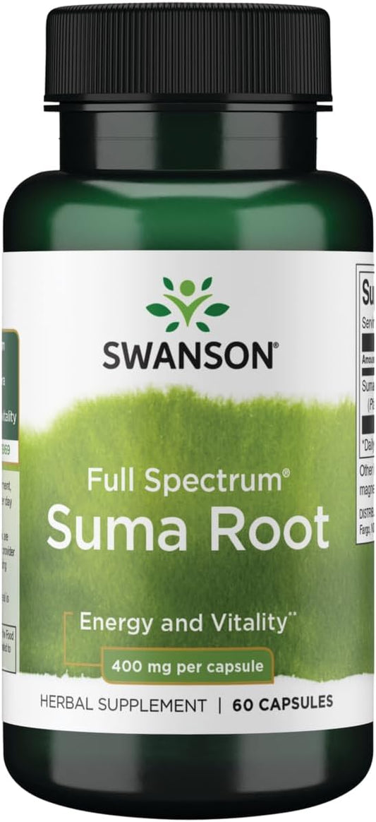 400mg 60 Count Swanson Full Spectrum Suma Root Capsules