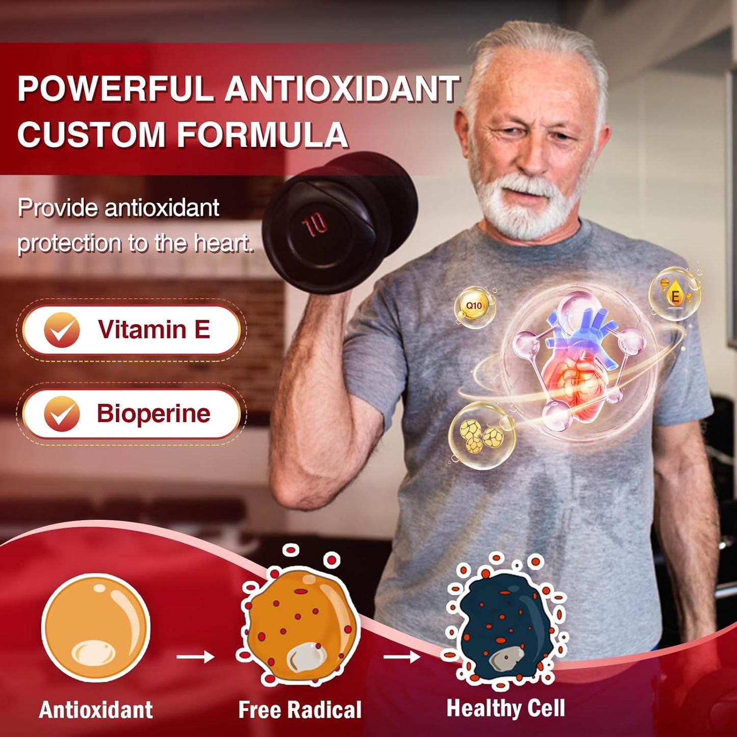 400mg CoQ10 & PQQ Supplement with Vitamin E & Olive Oil - High Absorption Antioxidant for Heart Health - 120 Servings