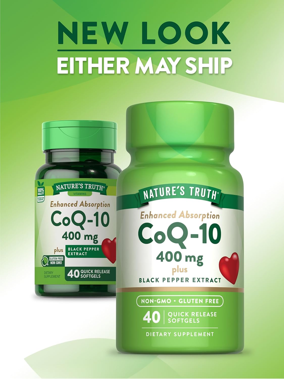 400mg CoQ10 Softgels | Maximum Strength for High Absorption | Non-GMO & Gluten Free