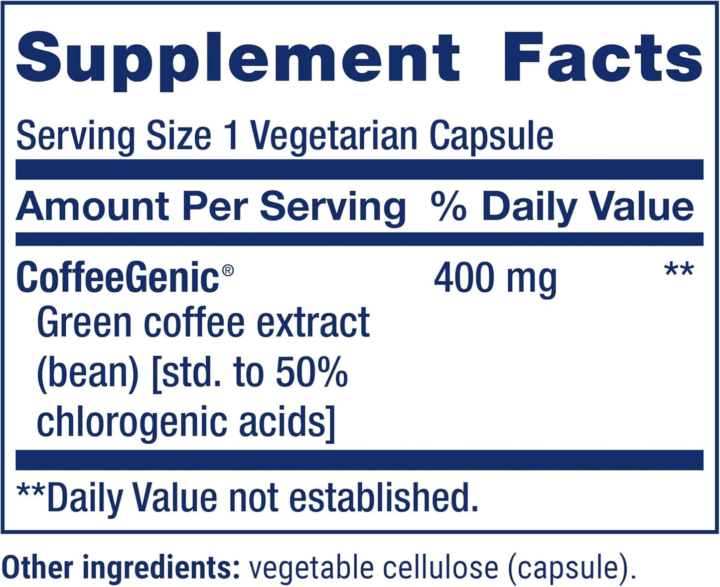 400mg Green Coffee Extract Capsules for After-Meal Metabolism Support - 90 Count, Gluten Free, Non-GMO, Vegetarian - 50% Chlorogenic Acid Standardized
