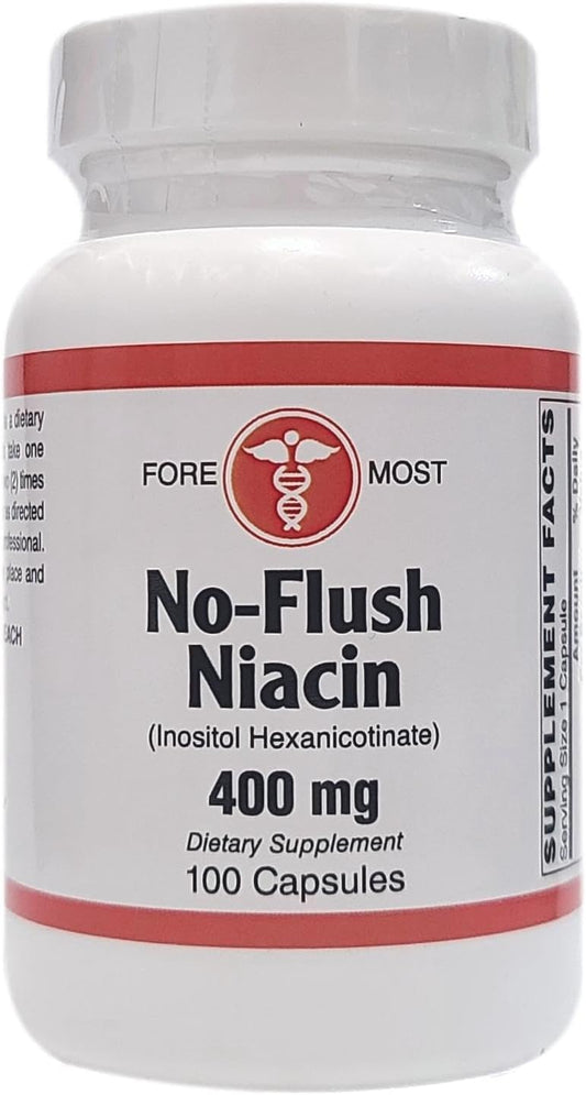 400mg Holistic Health No-Flush Niacin Capsules - 100 Count