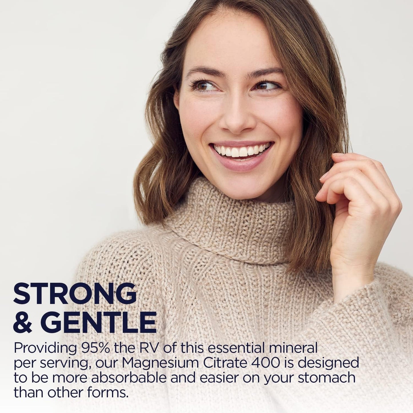 400mg Magnesium Citrate Supplement for Healthy Muscles, Nerves, and Circulation - 60 Tablets, Vegan & Gluten Free