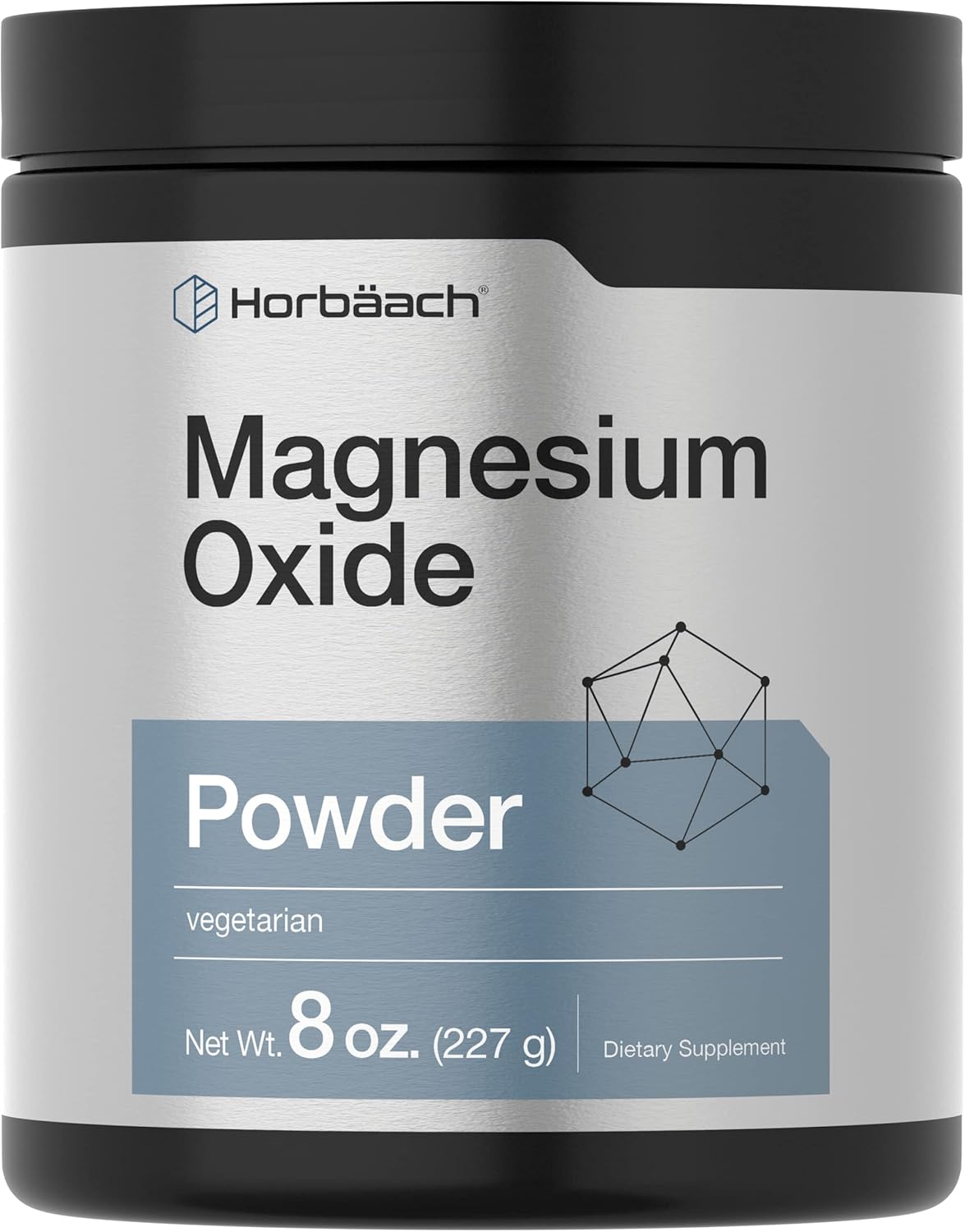 400mg Magnesium Oxide Powder Supplement - 8 Ounces (227 g) - Vegetarian, Non-GMO, Gluten Free Formula by Horbäach