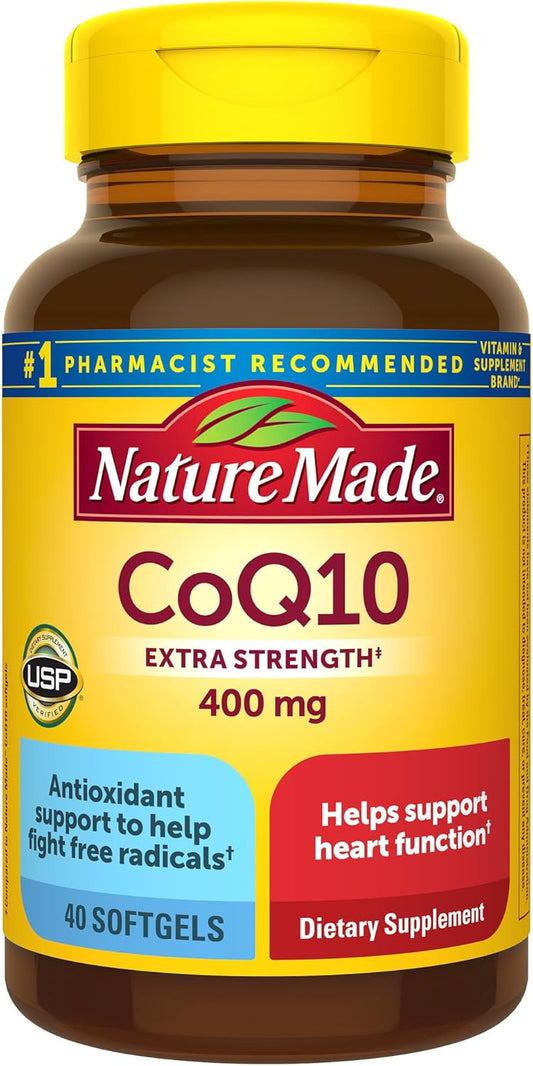 400mg Nature Made CoQ10 Softgels for Heart Health - 40 Day Supply