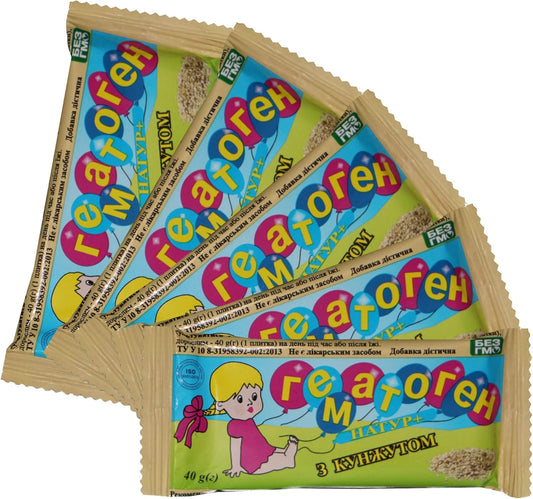 40g Hematogen with Sesame Seeds - Pack of 5 Bars for Quick Energy Boost