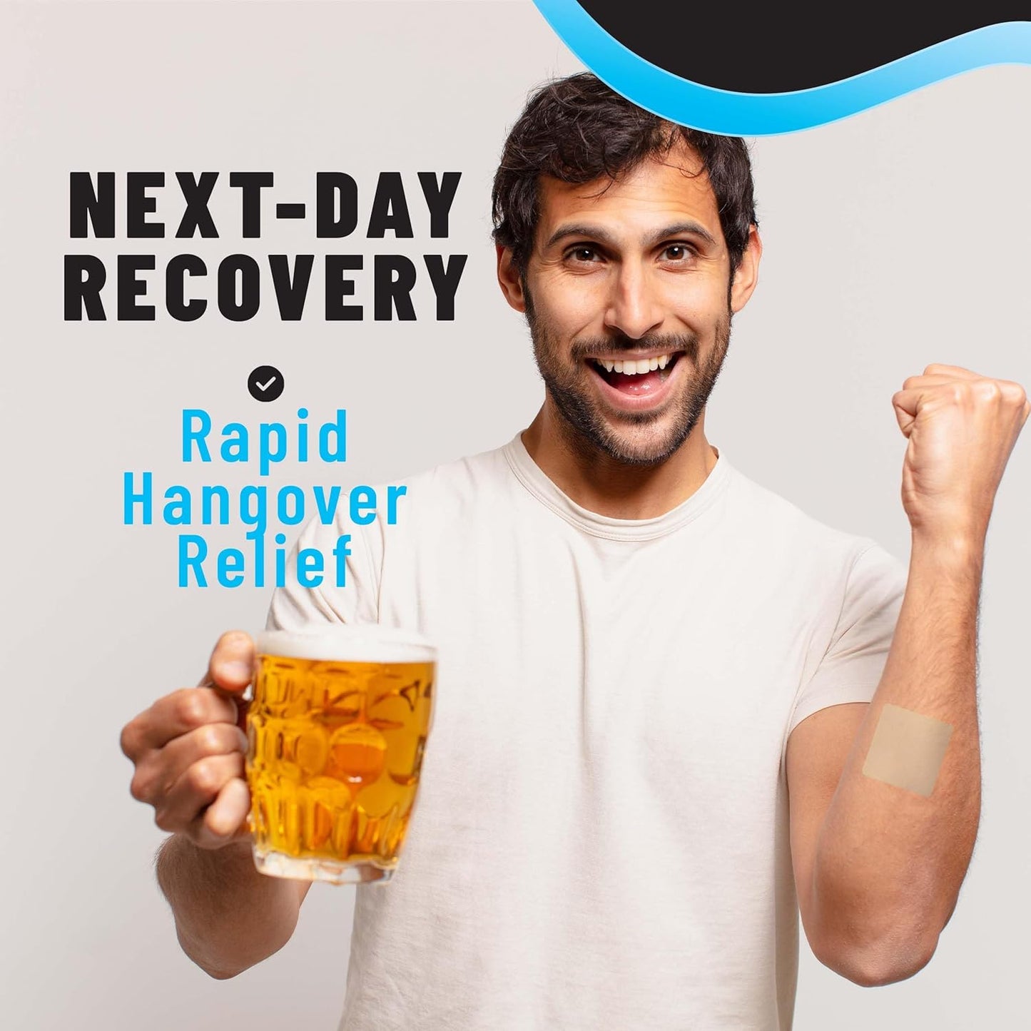 42 Tolevita After-Party Hangover Patches with Vitamin-Infused Recovery Support for Pre-Drinking - Natural Energy Boost & Hydration