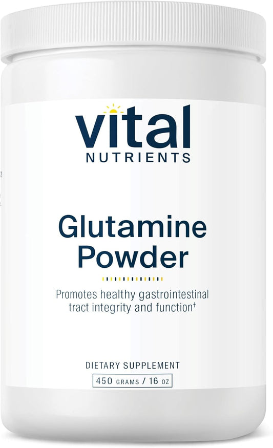 450g Vital Nutrients Glutamine Powder - Promotes Healthy Digestion - Non-GMO, Gluten, Dairy, Soy Free - 16 oz L-Glutamine Supplement