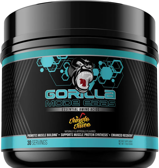 453g Gorilla Mind Essential Amino Acids - Muscle Building and Recovery Support for Pre, Intra, or Post-Workout (Jungle Juice Flavored)