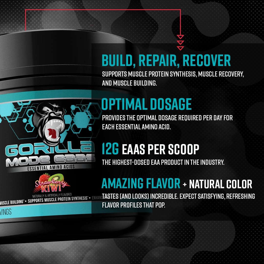 453g Gorilla Mind Essential Amino Acids - Muscle Building and Recovery Support for Pre, Intra, or Post-Workout (Jungle Juice Flavored)