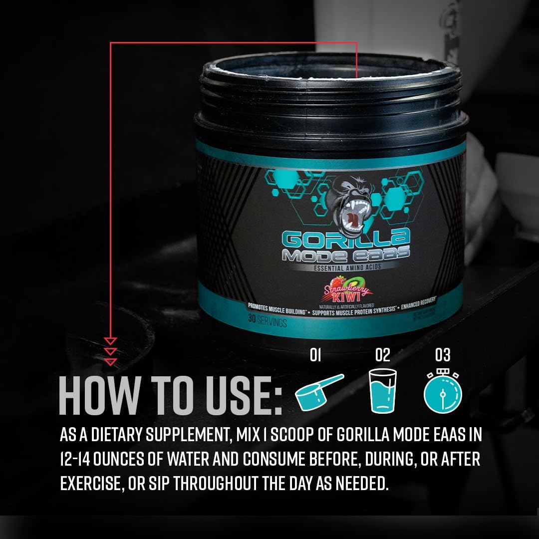 453g Gorilla Mind Essential Amino Acids - Muscle Building and Recovery Support for Pre, Intra, or Post-Workout (Jungle Juice Flavored)