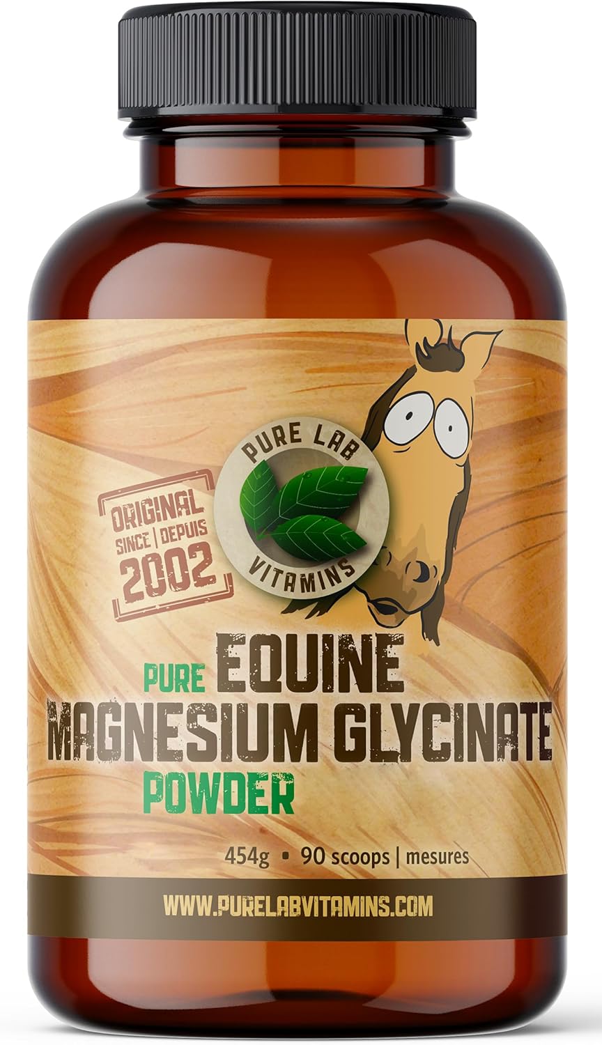 454 g Pure Lab Vitamins Equine Magnesium Glycinate Powder - Canadian Made