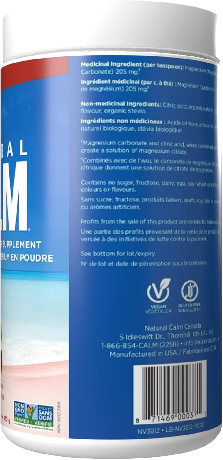 454 GR Natural Vitality Cherry Magnesium Powder Supplement