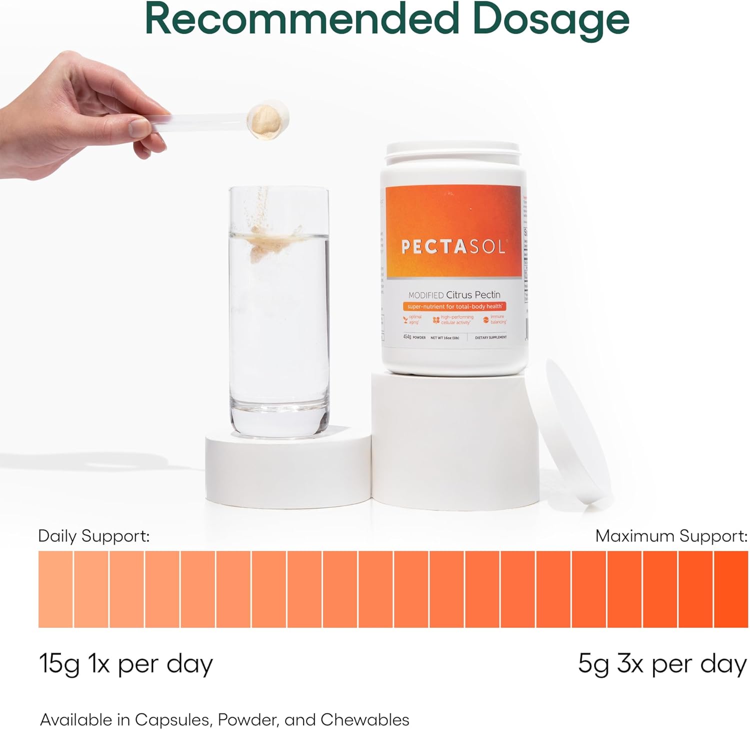 454g EcoNugenics PectaSol Modified Citrus Pectin Powder for Heart, Immune Support & Healthy Aging - Galectin-3 Levels Management