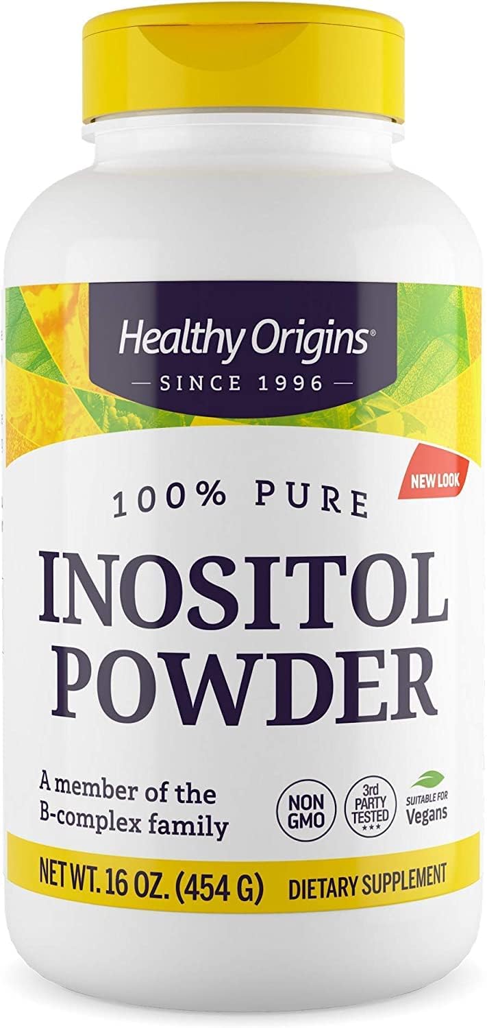 454g Healthy Origins Inositol Powder for Skin, Hair & Nails - B8 Vitamin Supplement - B Complex - Vegan, Non-GMO, Gluten-Free - 16 Oz