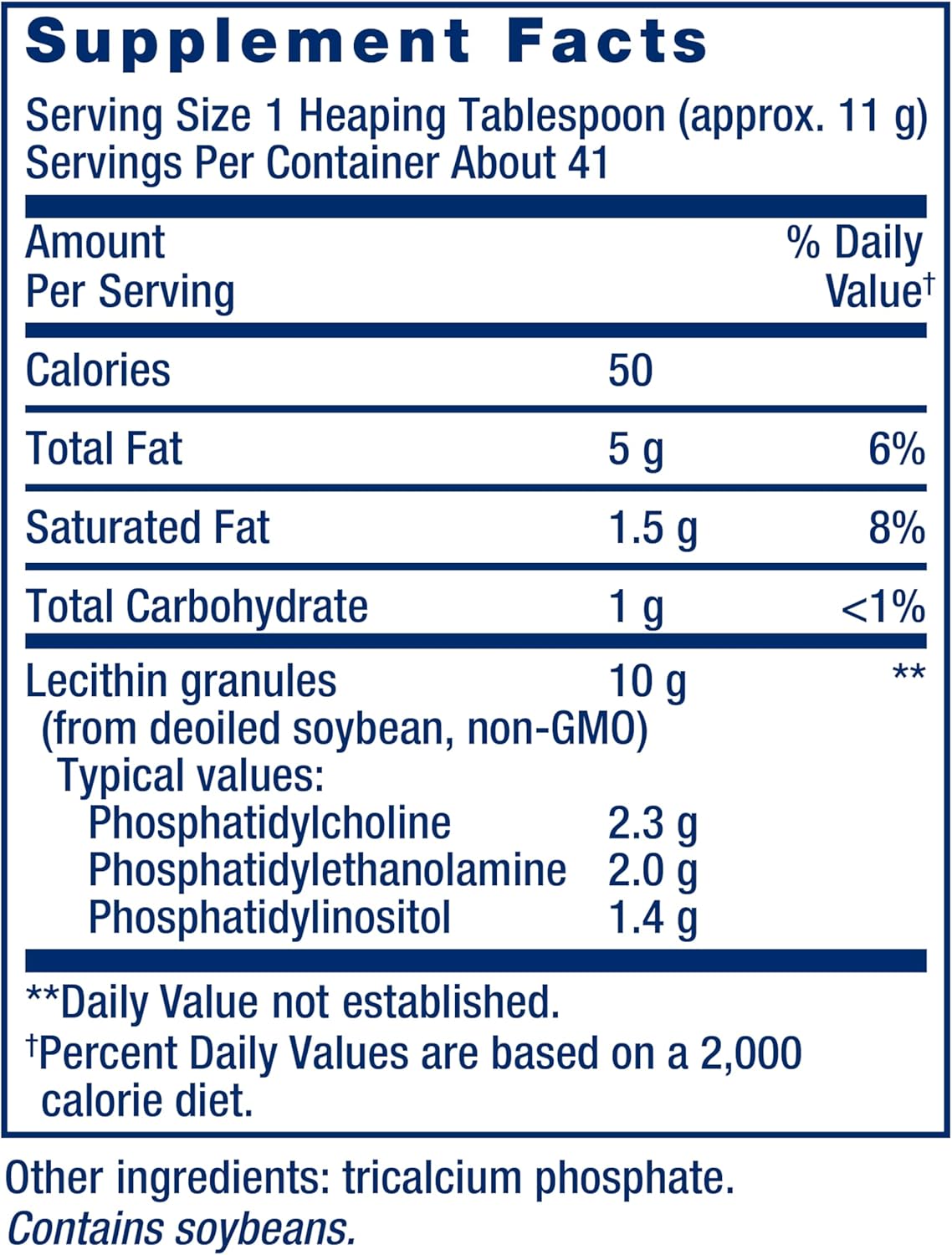 454g Life Extension Lecithin for Healthy Brain Cell Structure & Function, Gluten-Free, Non-GMO, Vegetarian