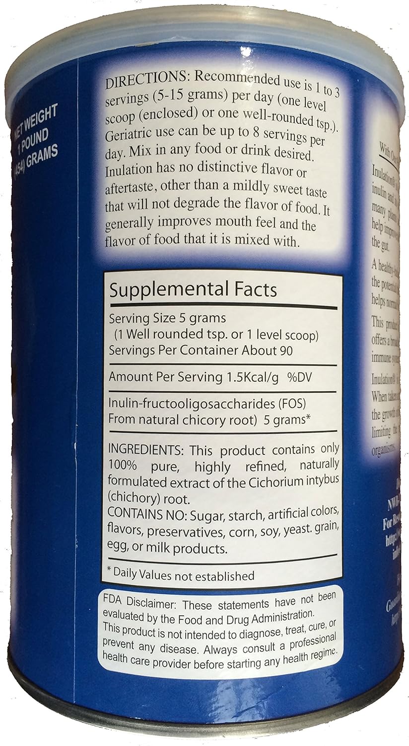 454g NWB Nature's Formula Inulin Powder for Gut Health and Digestive Support