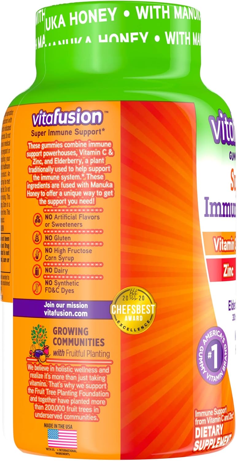 45ct Vitafusion Super Immune Support Gummy Vitamins for Daily Health Boost