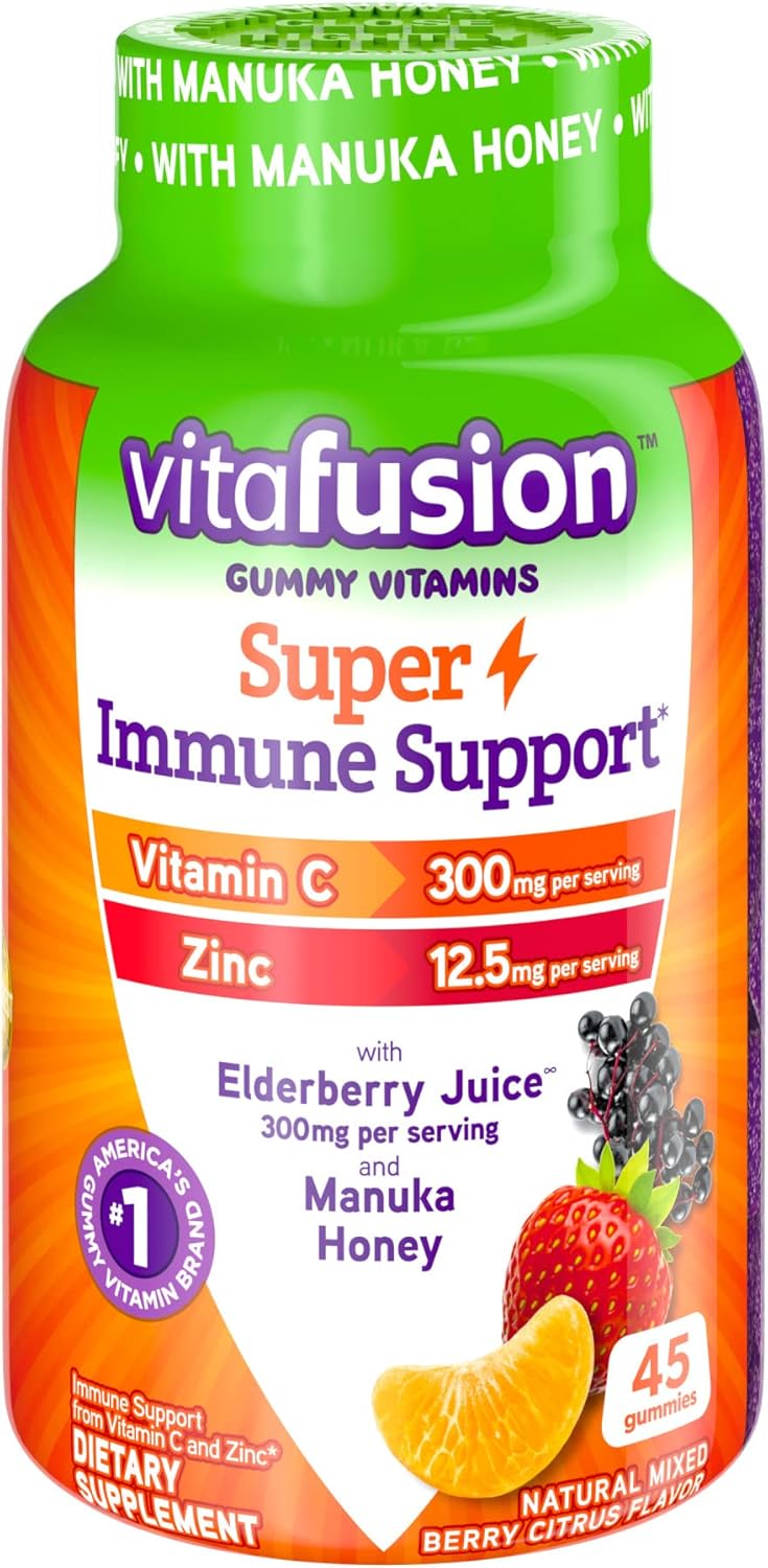 45ct Vitafusion Super Immune Support Gummy Vitamins for Daily Health Boost