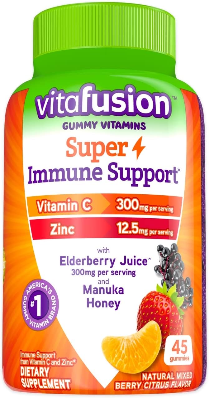 45ct Vitafusion Super Immune Support Gummy Vitamins for Daily Health Boost