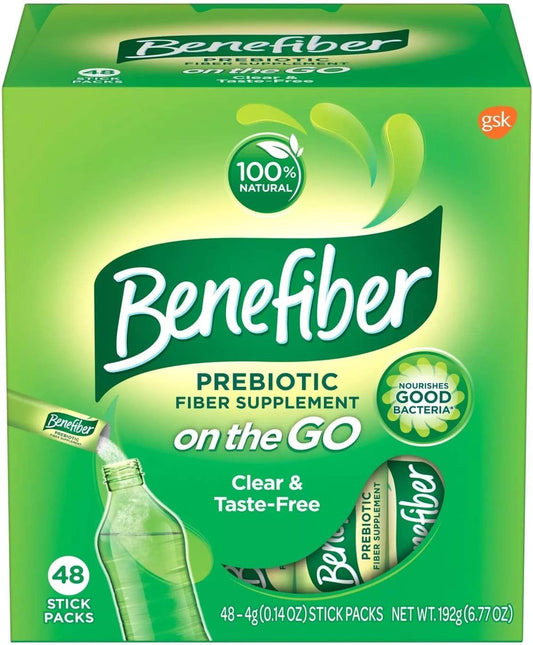48 Count Benefiber Prebiotic Fiber Sticks for Digestive Health